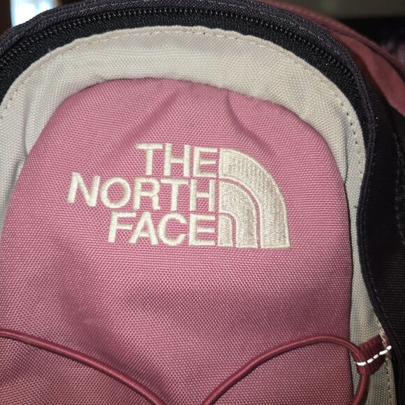 The North Face Jester Pink & Gray Canvas Large Multi-Pocket Backpack 18"X13"X6" - Picture 7 of 13